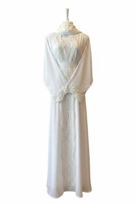 Abaya närbild vit bakgrund