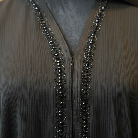 Glitter abaya detalj
