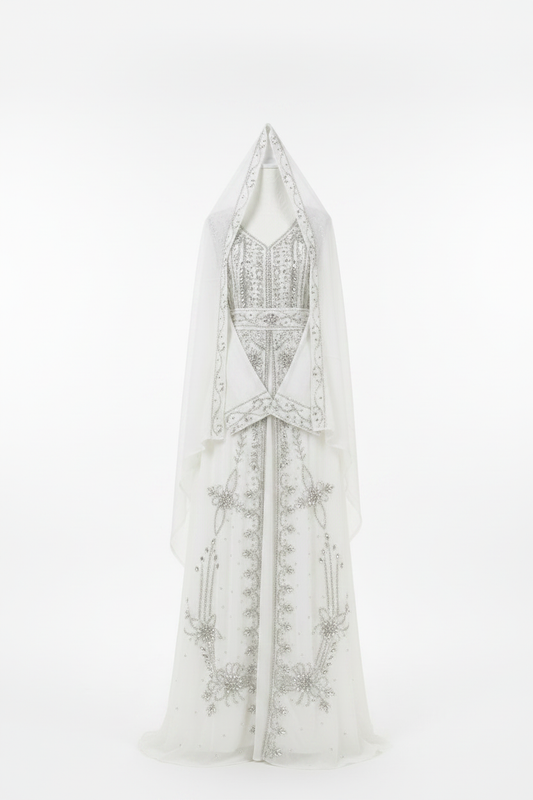 Vit kaftan helkropp