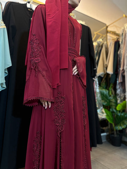 Chiffong Kaftan in Red