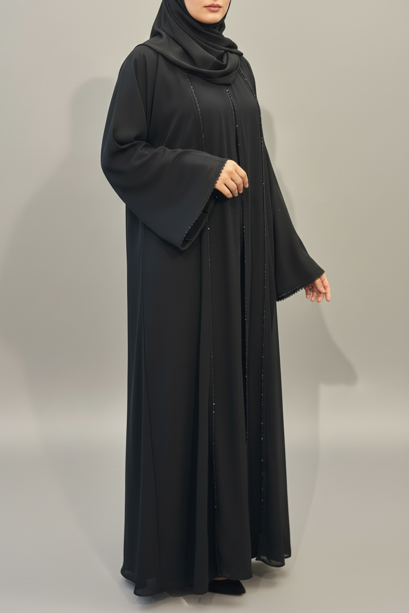 Abaya med Chiffonglager - helkropp