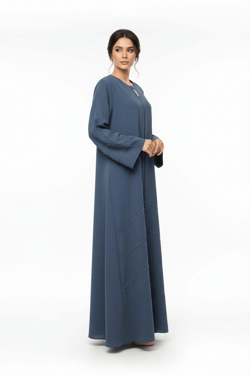 Abaya med Kristalldetaljer - AbayaDubai