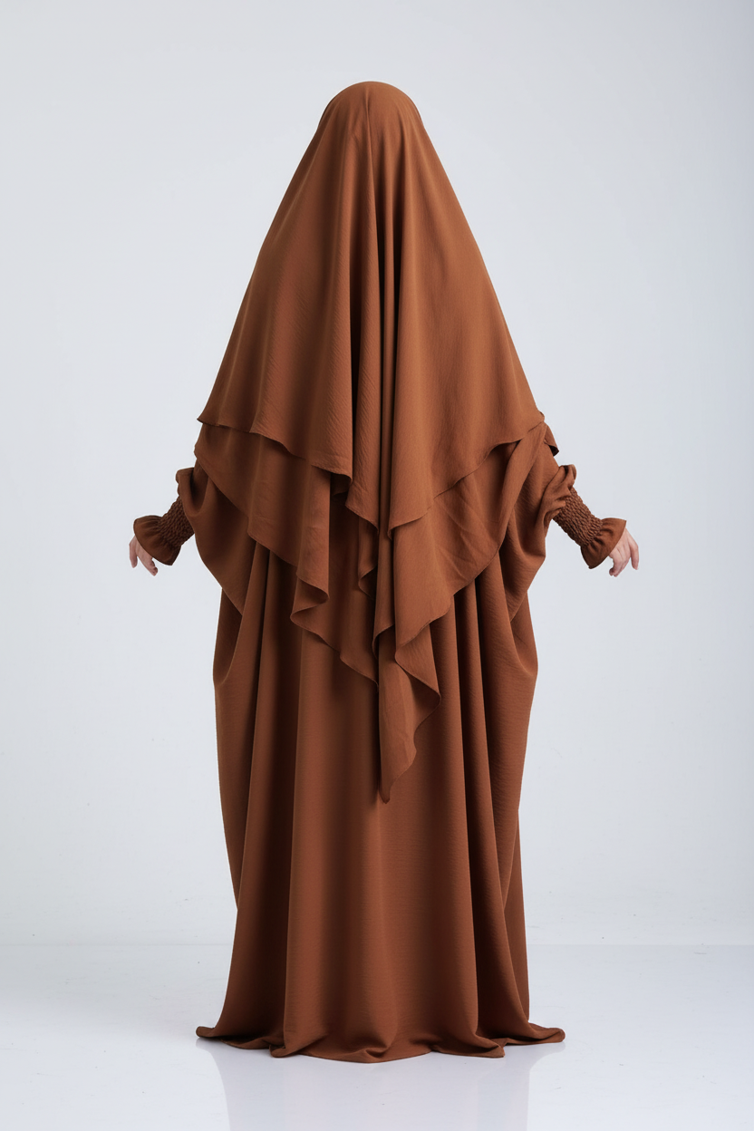 Brun jilbab studiobakgrund