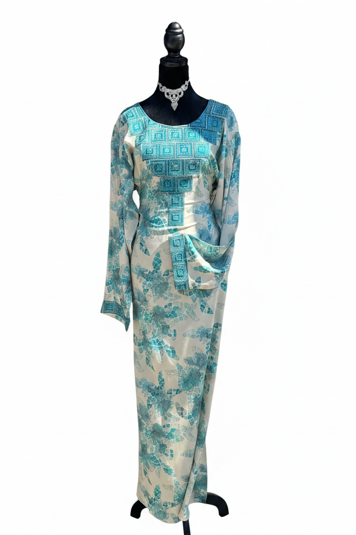 Kaftan vit bakgrund