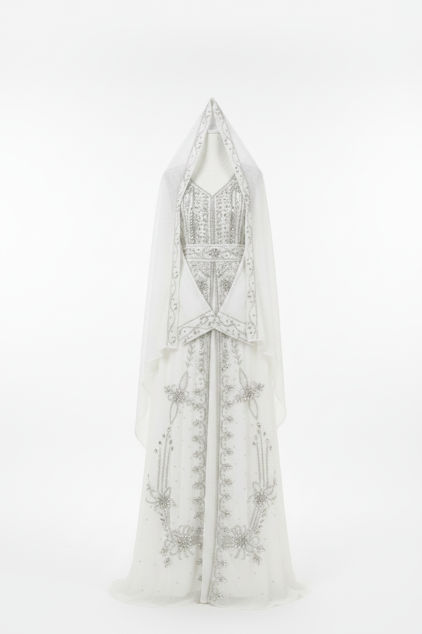 Vit kaftan helkropp